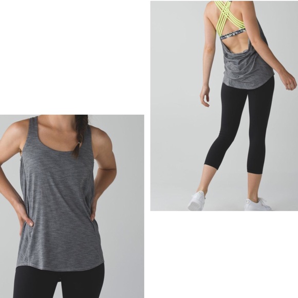 lululemon athletica Tops - Lululemon Wild Tank Slate Black Yellow Yellow 6
